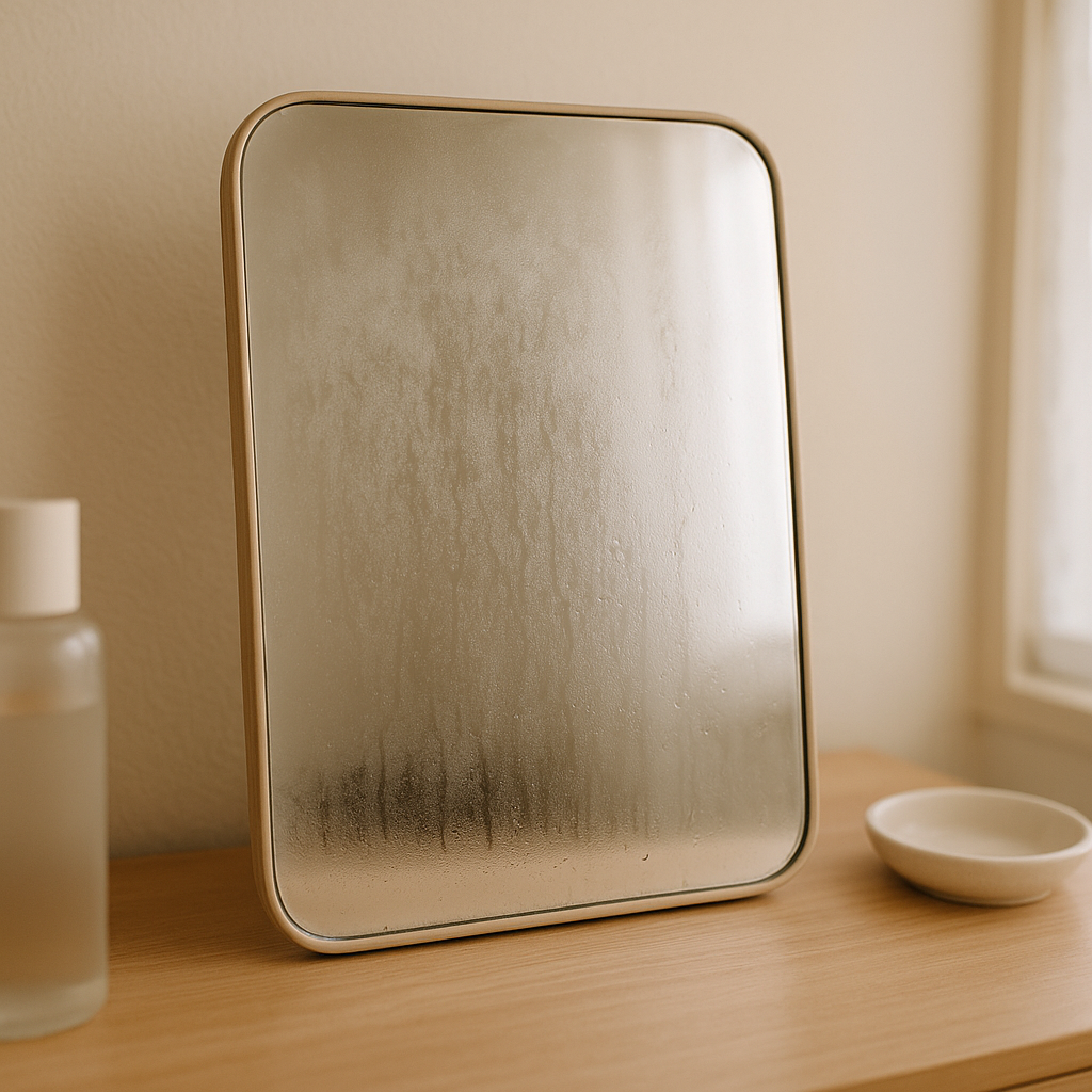 화장대 거울의 뿌연 막, 닦기보다 먼저 제거해야 하는 것