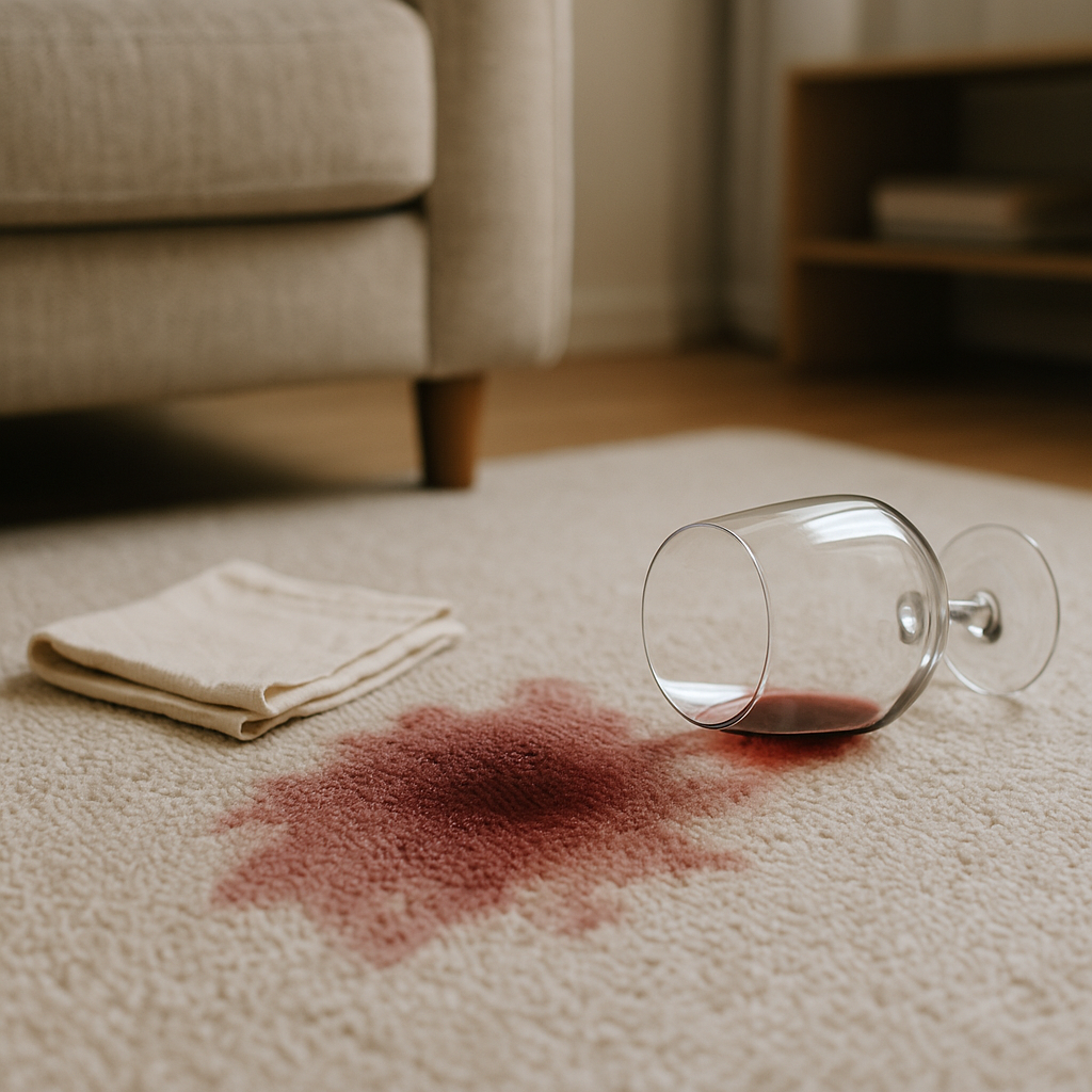 카펫에 와인 쏟았을 때 ‘첫 30초’에 해야 하는 것