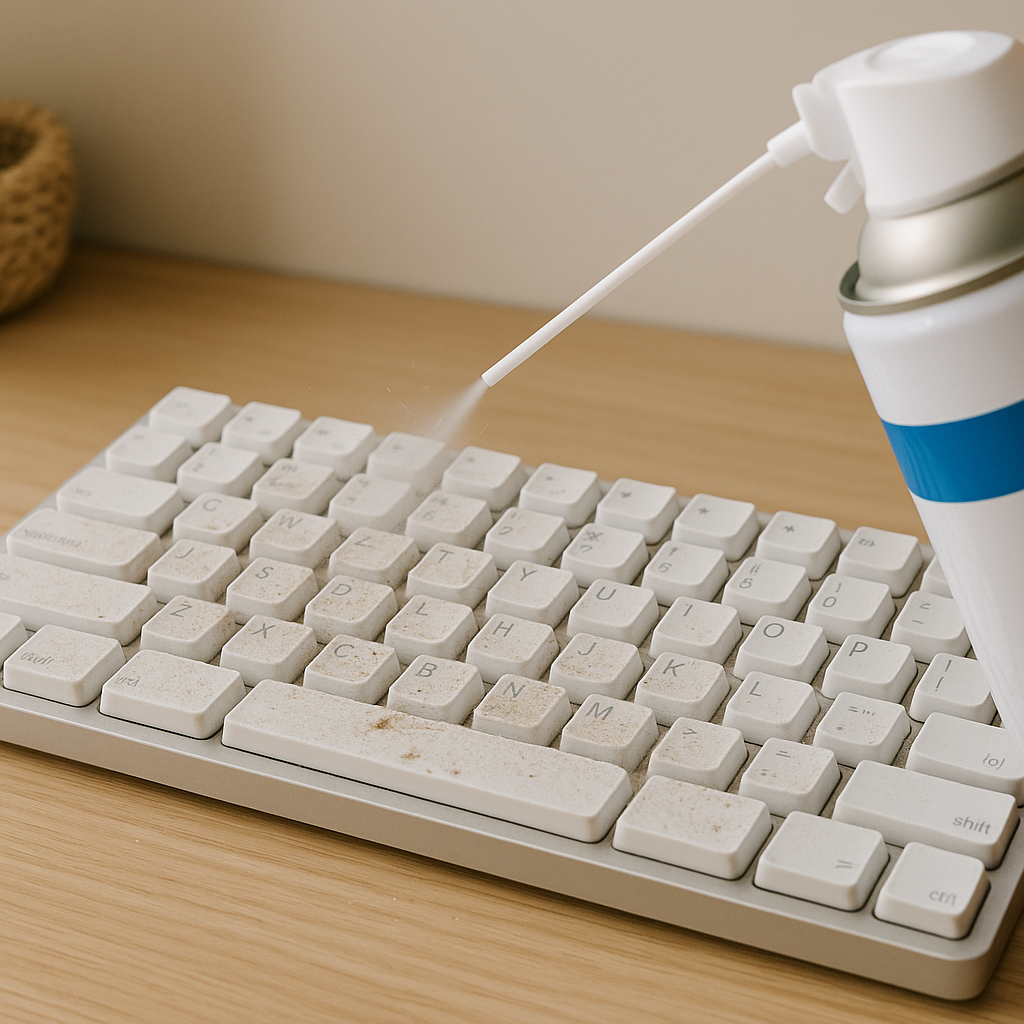 키보드 틈새 먼지, 에어스프레이가 오히려 망치는 경우