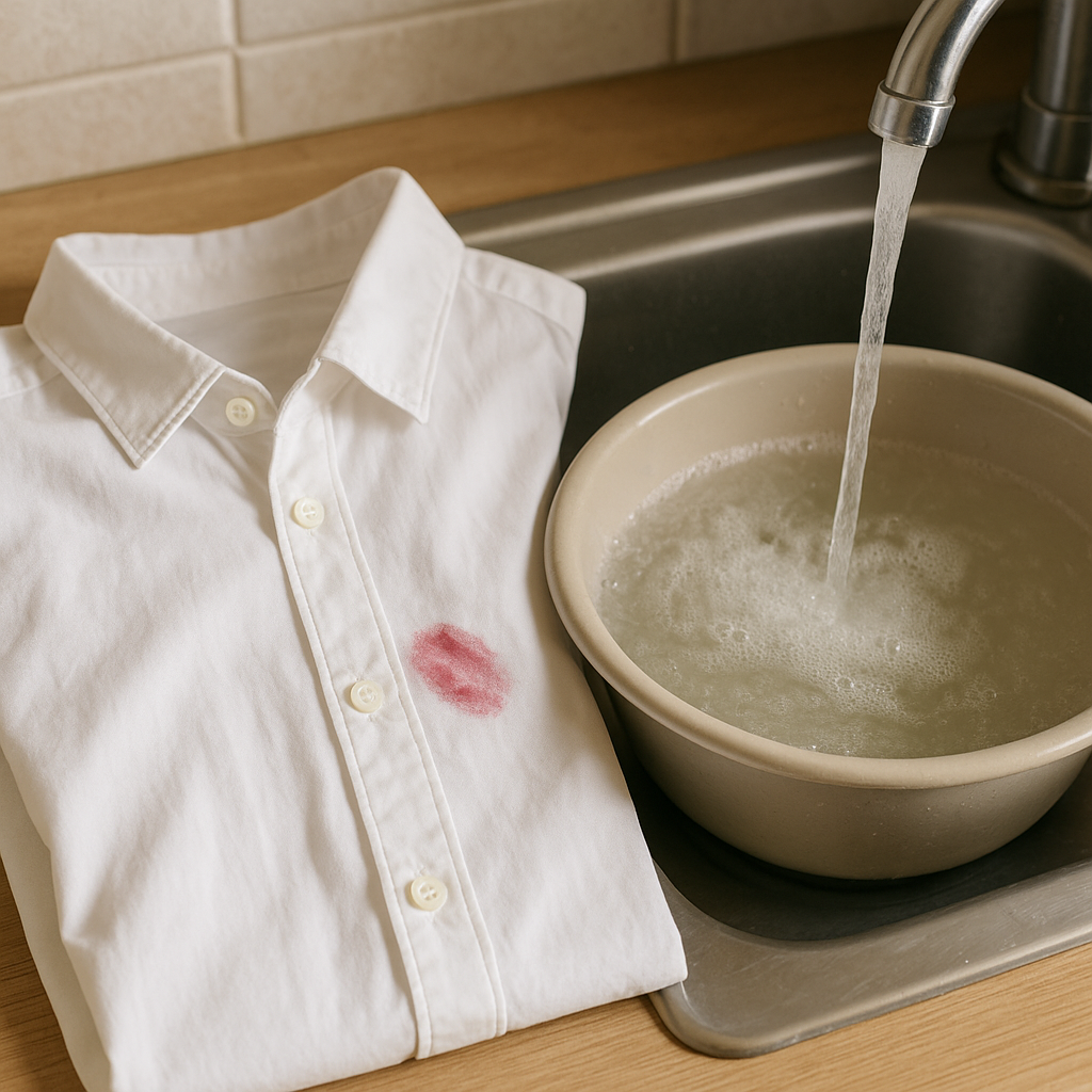 립스틱이 옷에 묻었을 때 ‘뜨거운 물’이 위험한 이유