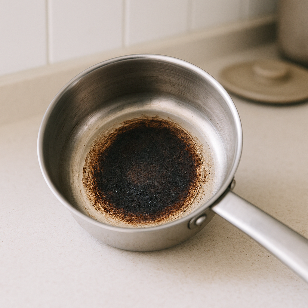 냄비 바닥 탄 자국, 베이킹소다로도 안 될 때의 분기점