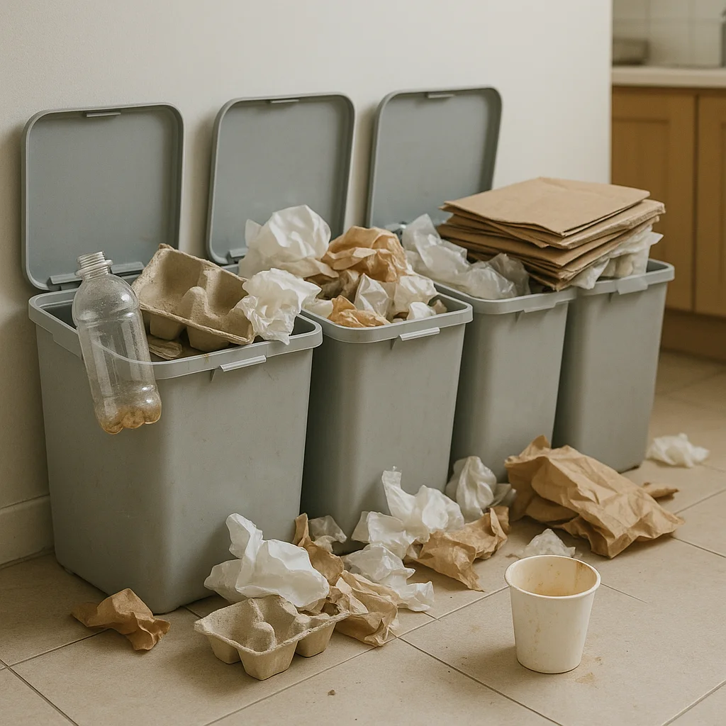 분리수거함, 많을수록 더 지저분해지는 집의 공통