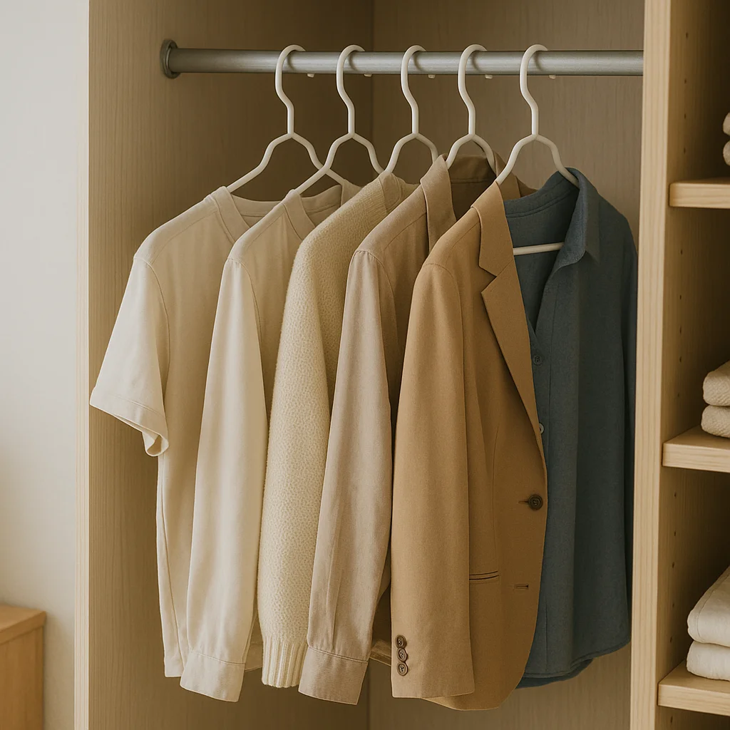 옷걸이 통일했는데도 안 예쁜 옷장, 간격이 원인일 수 있어요