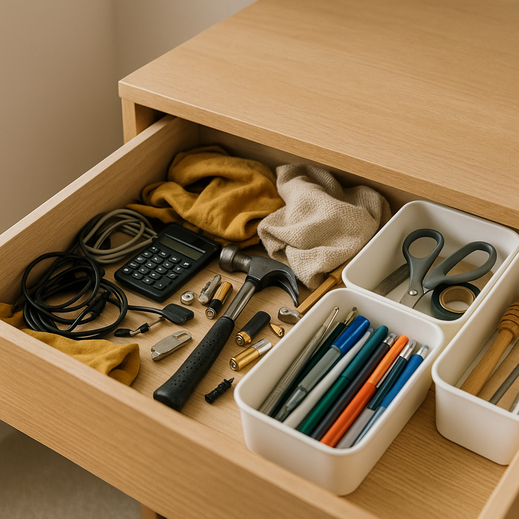 서랍이 늘 꽉 차는 이유: 수납보다 “종류 분류”가 먼저