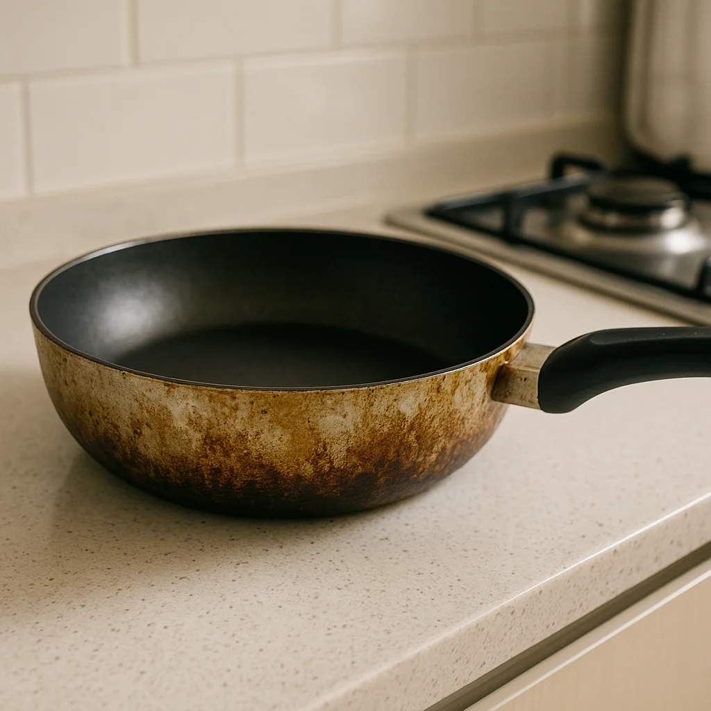 프라이팬 외부 기름막, 닦기 전에 해야 할 ‘안전 확인’