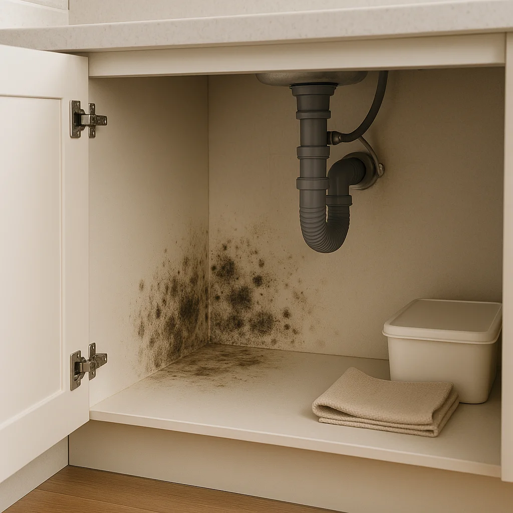 싱크대 하부장 곰팡이, 물 샐 때만 생기는 게 아닙니다