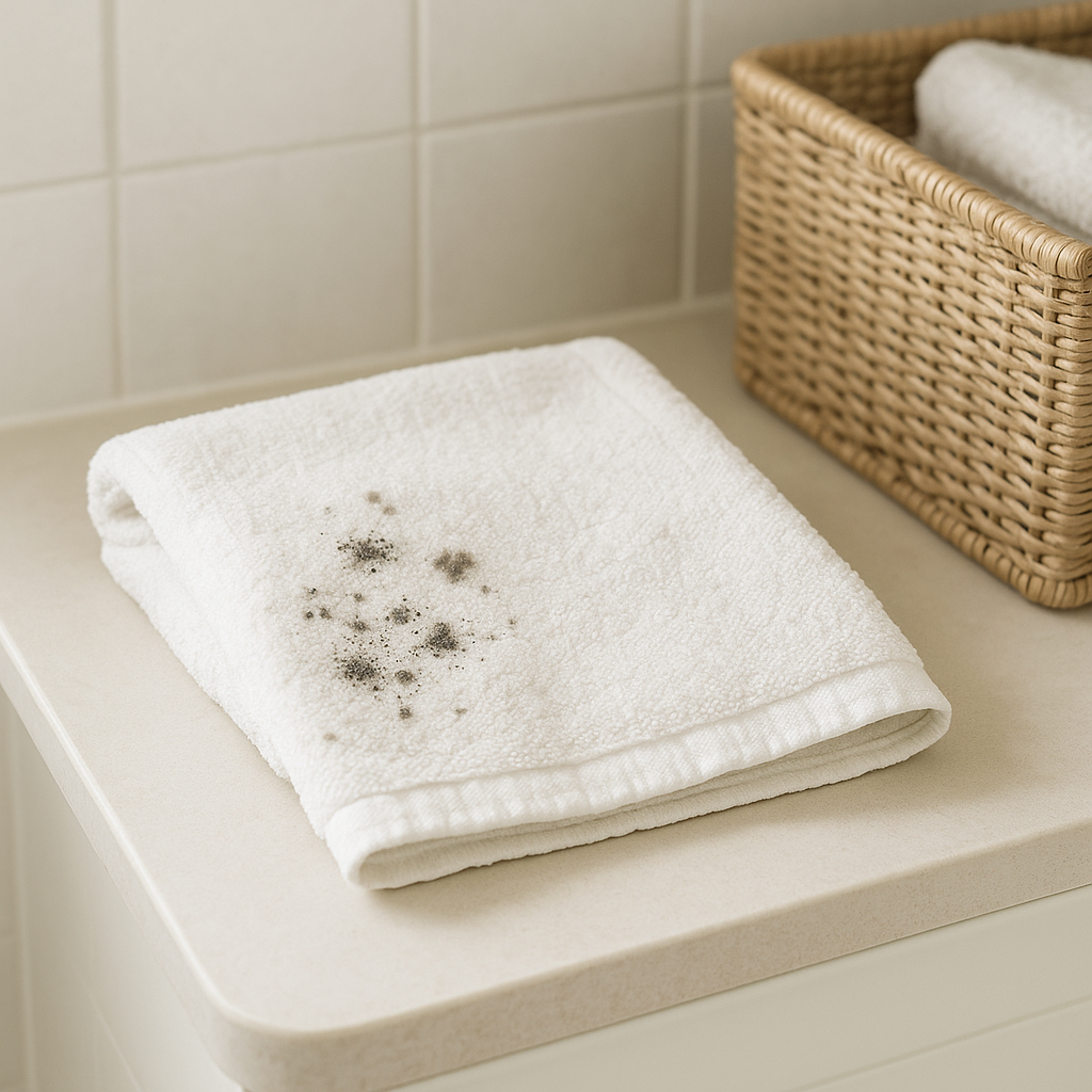 수건에 검은 점(곰팡이?) 생길 때: 세탁보다 보관이 먼저