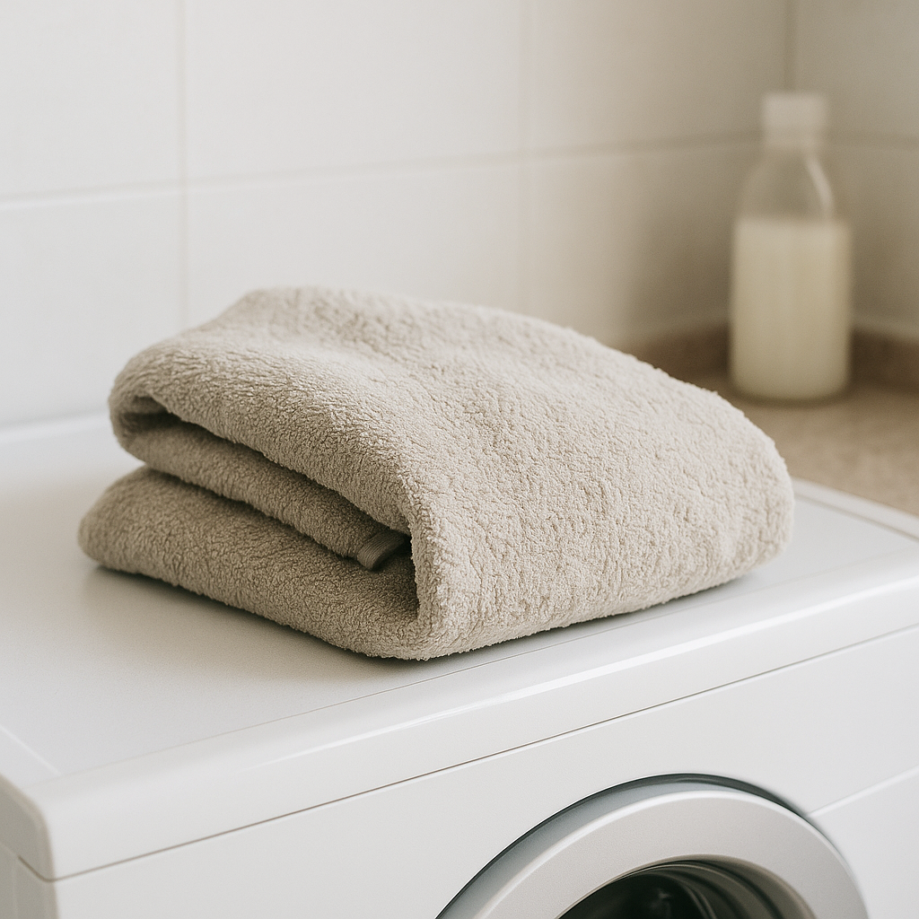 수건이 뻣뻣해졌다면: 유연제 대신 이 순서부터