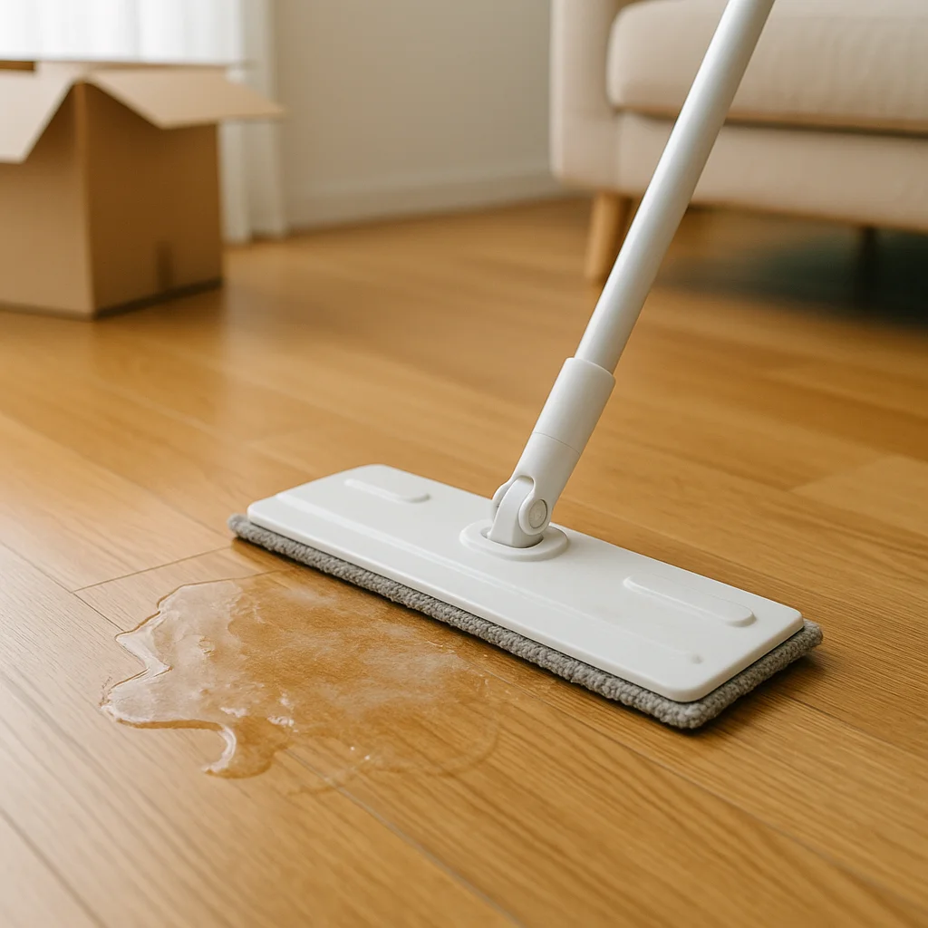 이사 당일 바닥 끈적임, 세제보다 ‘헹굼’이 먼저입니다