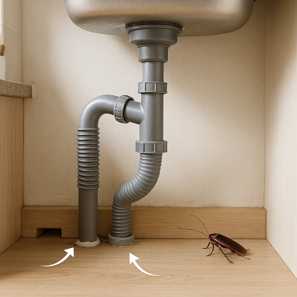 싱크대 밑 벌레, 살충제보다 먼저 막아야 할 틈 3개